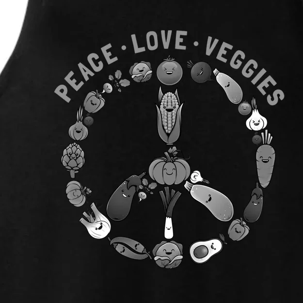 Funny Veggie Art Vegan Food Vegetables Themed Gift Ladies Tri-Blend Wicking Tank