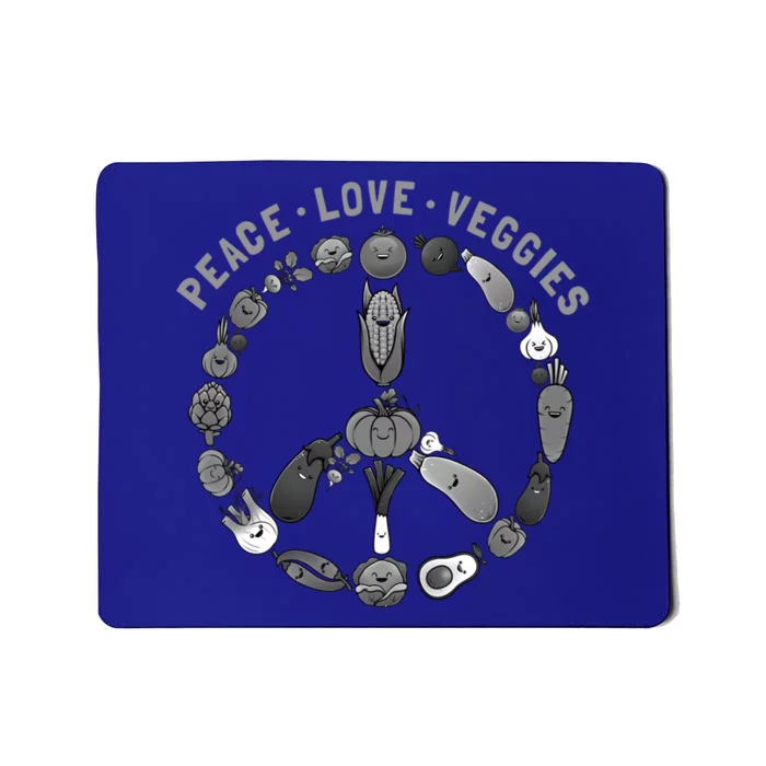 Funny Veggie Art Vegan Food Vegetables Themed Gift Mousepad