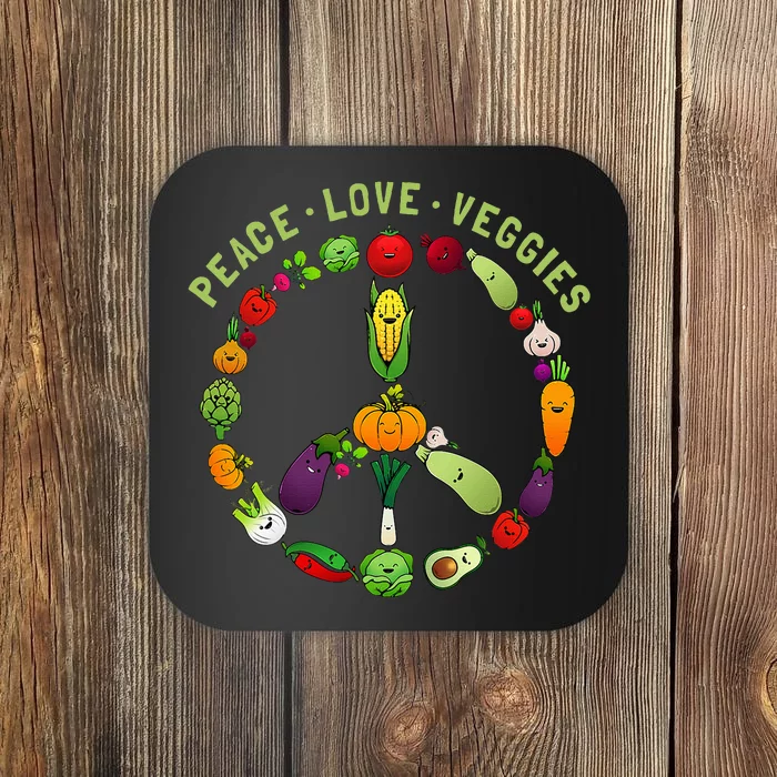 Funny Veggie Art For Women Vegan Food Vegetables Themed Coaster