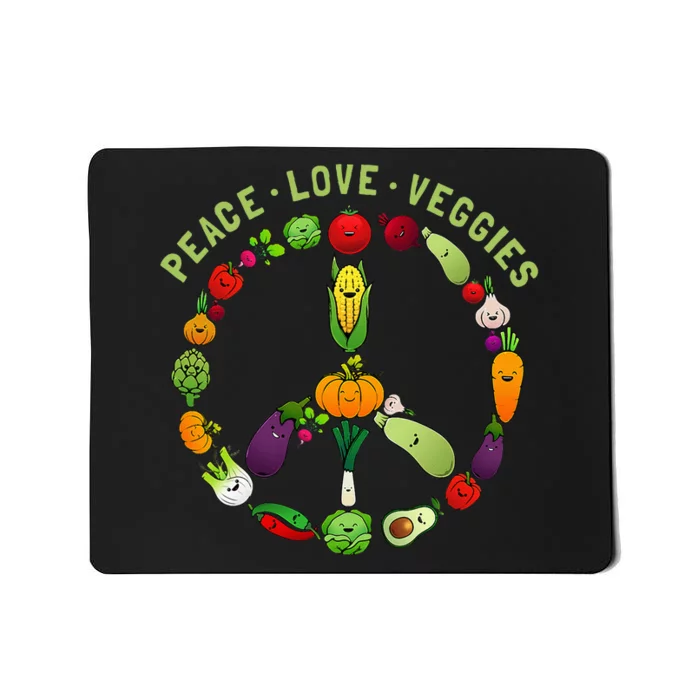 Funny Veggie Art For Women Vegan Food Vegetables Themed Mousepad