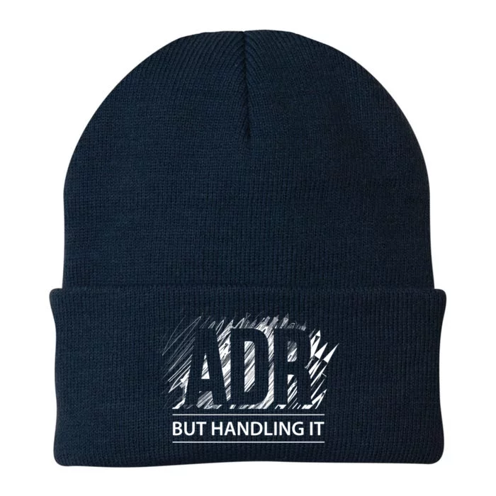 Funny Veterinary Adr But Handling It Veterinarian Meaningful Gift Knit Cap Winter Beanie