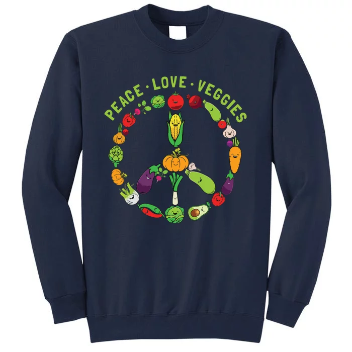 Funny Veggie Art For Women Men Vegan Food Vegetables Themed Tall Sweatshirt