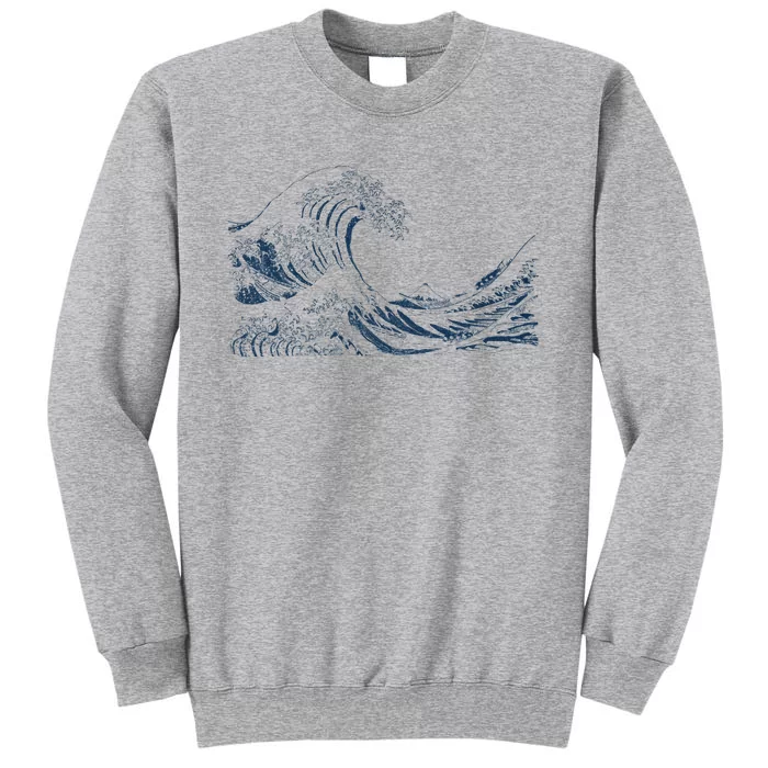 Famous Vintage Art Great Ocean Wave Hokusai Special Design Tall Sweatshirt