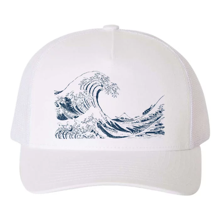 Famous Vintage Art Great Ocean Wave Hokusai Special Design Yupoong Adult 5-Panel Trucker Hat