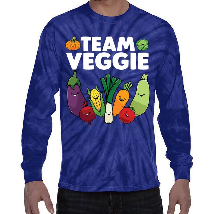 Funny Veggie Art For Men Women Kids Vegan Plant Vegetarian Tie-Dye Long Sleeve Shirt