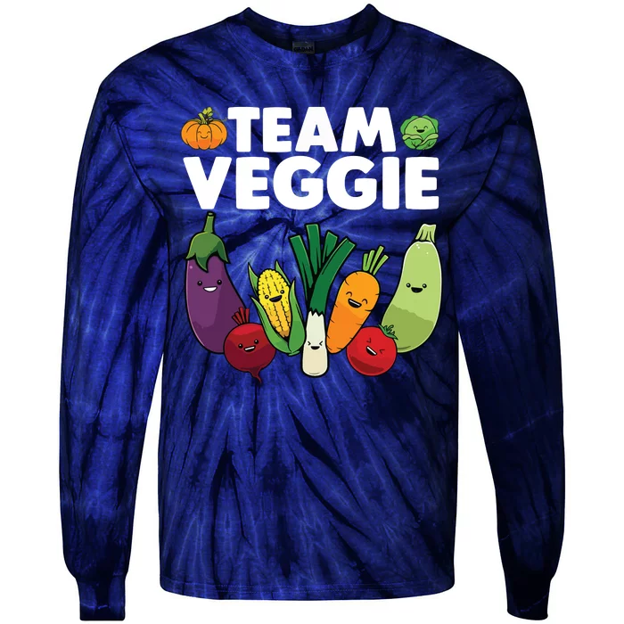 Funny Veggie Art For Men Women Kids Vegan Plant Vegetarian Tie-Dye Long Sleeve Shirt