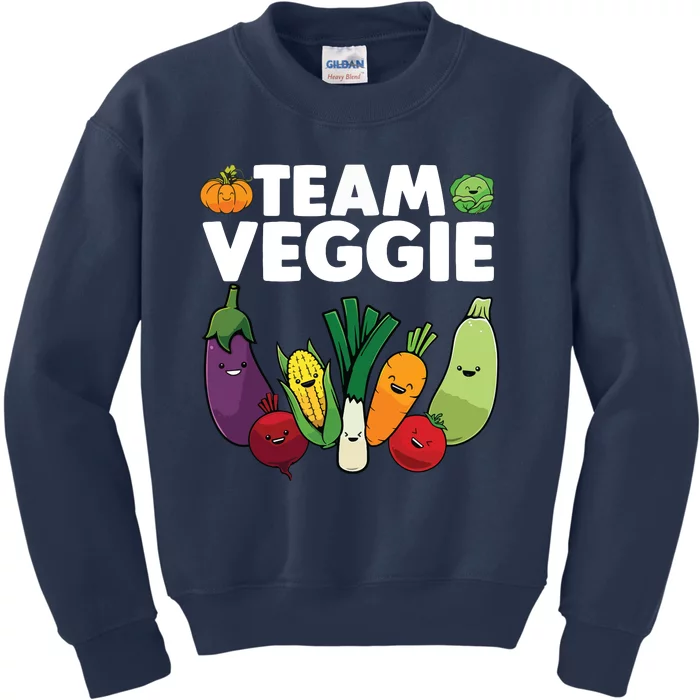 Funny Veggie Art For Men Women Kids Vegan Plant Vegetarian Kids Sweatshirt