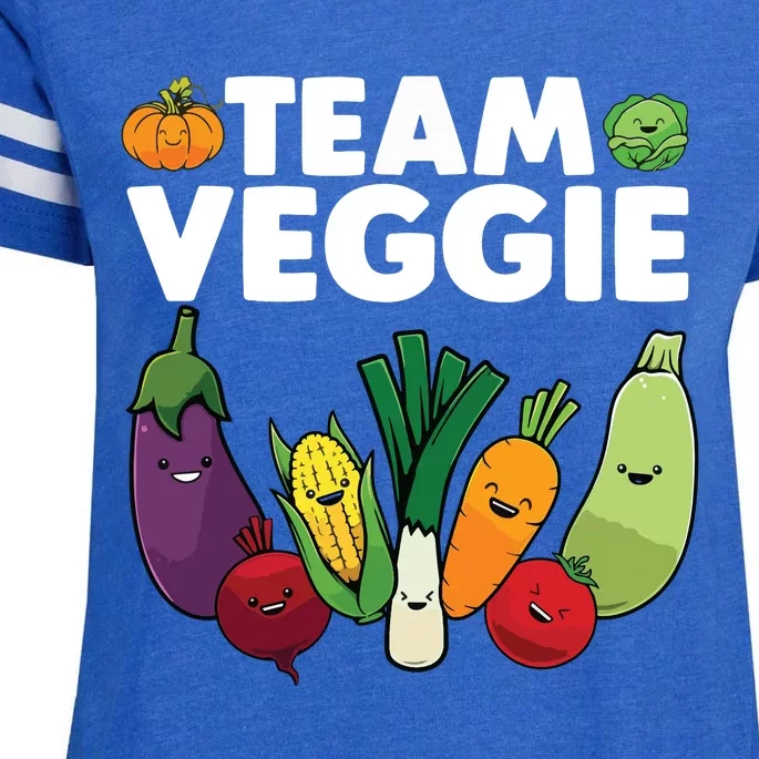 Funny Veggie Art For Men Women Kids Vegan Plant Vegetarian Enza Ladies Jersey Football T-Shirt