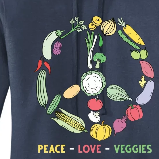 Funny Veggie Art For Women Men Vegan Food Vegetables Themed Women's Pullover Hoodie