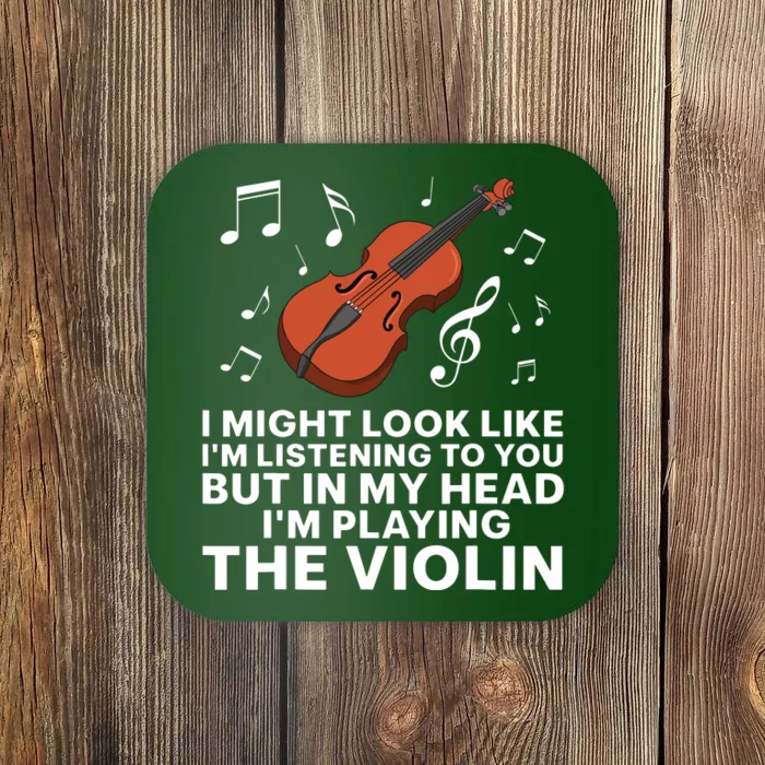 Funny Violin Art For Cello Player Men Women Violinist Lover Coaster