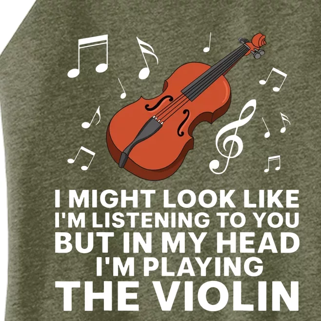 Funny Violin Art For Cello Player Men Women Violinist Lover Women’s Perfect Tri Rocker Tank