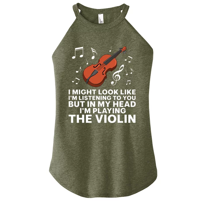 Funny Violin Art For Cello Player Men Women Violinist Lover Women’s Perfect Tri Rocker Tank