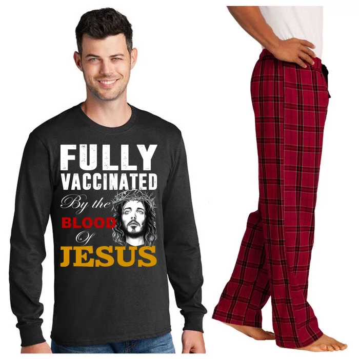 Fully Vaccinated By The Blood Of Jesus Long Sleeve Pajama Set