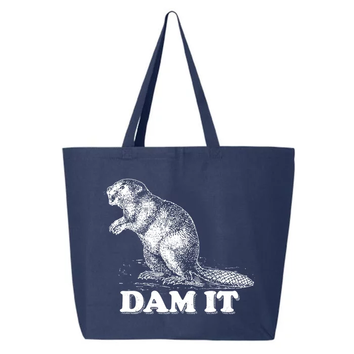 Funny Vintage Beaver Dam It 25L Jumbo Tote