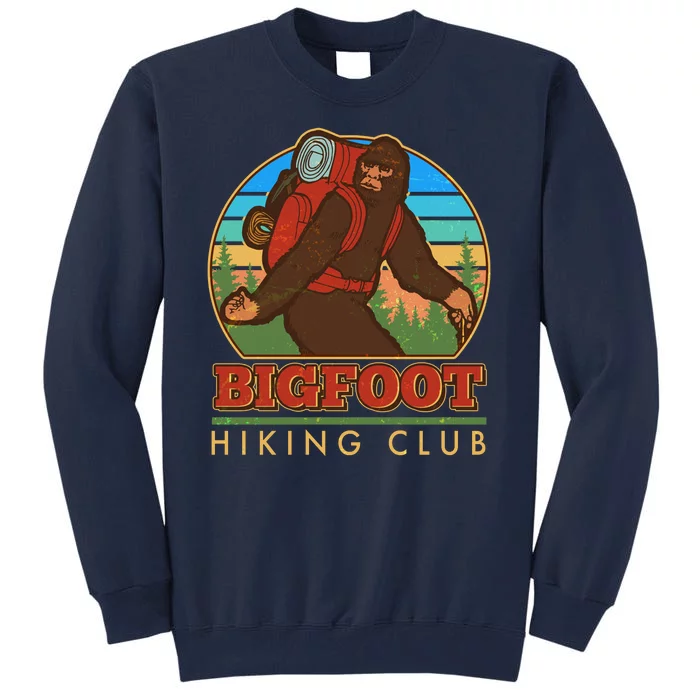 Funny Vintage Bigfoot Hiking Club Tall Sweatshirt