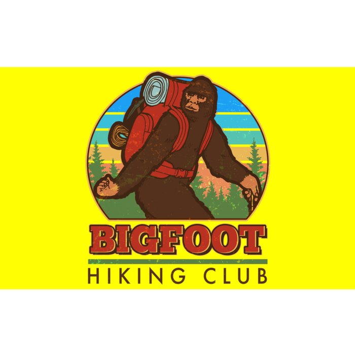 Funny Vintage Bigfoot Hiking Club Bumper Sticker