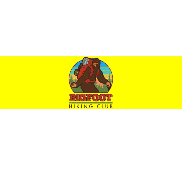 Funny Vintage Bigfoot Hiking Club Bumper Sticker