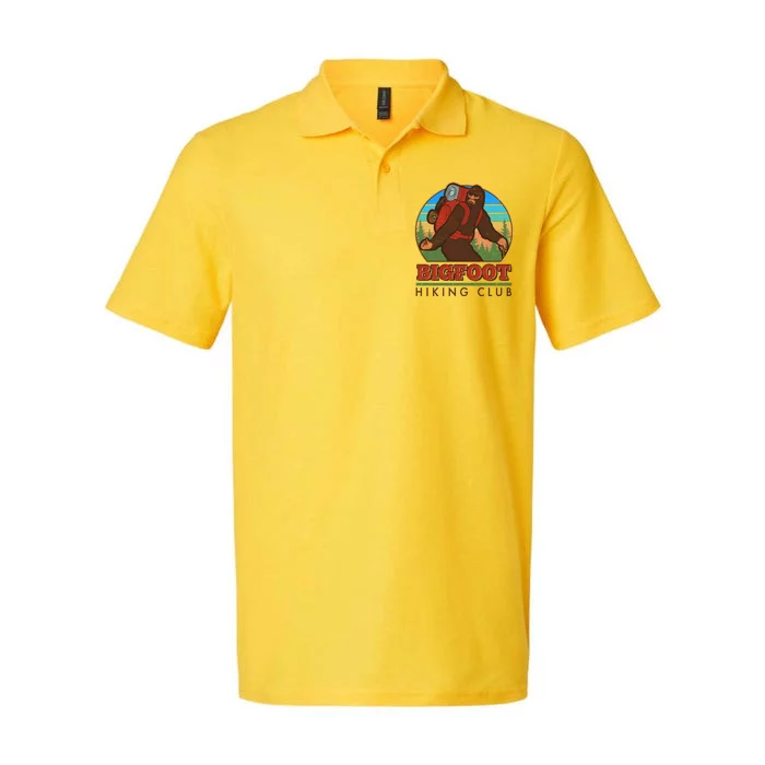 Funny Vintage Bigfoot Hiking Club Softstyle Adult Sport Polo