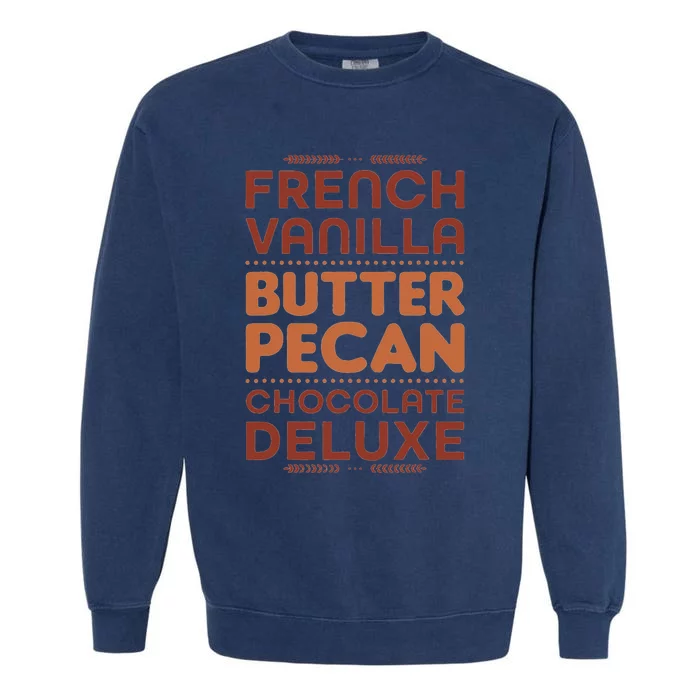 French Vanilla Butter Pecan Chocolate Deluxe Garment-Dyed Sweatshirt