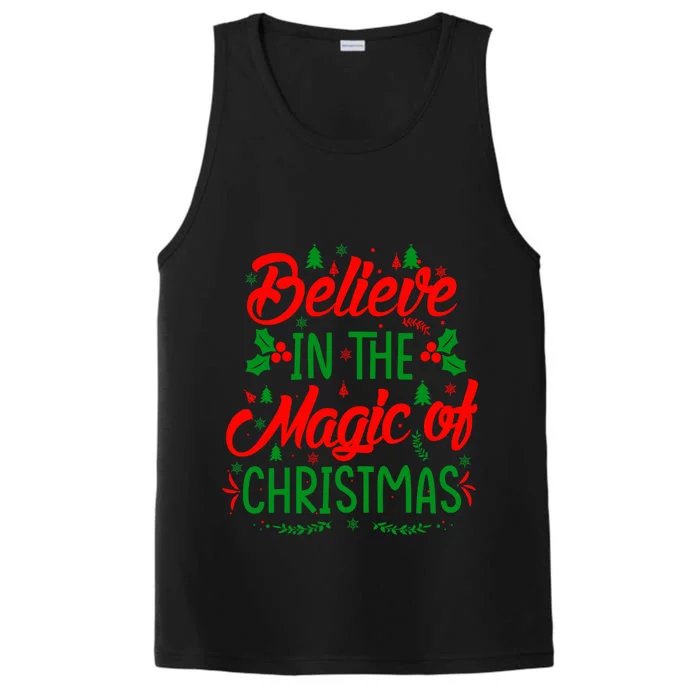 Funny Vintage Believe In The Magic Of Christmas Gift Performance Tank