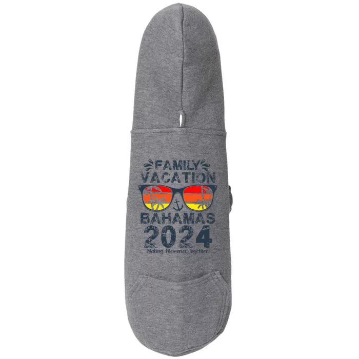 Family Vacation Bahamas 2024 Matching Group Summer 2024 Doggie 3-End Fleece Hoodie