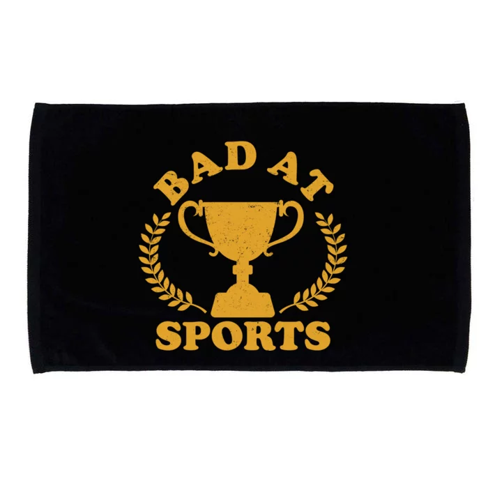 Funny Vintage Bad At Sports Trophy Award Microfiber Hand Towel