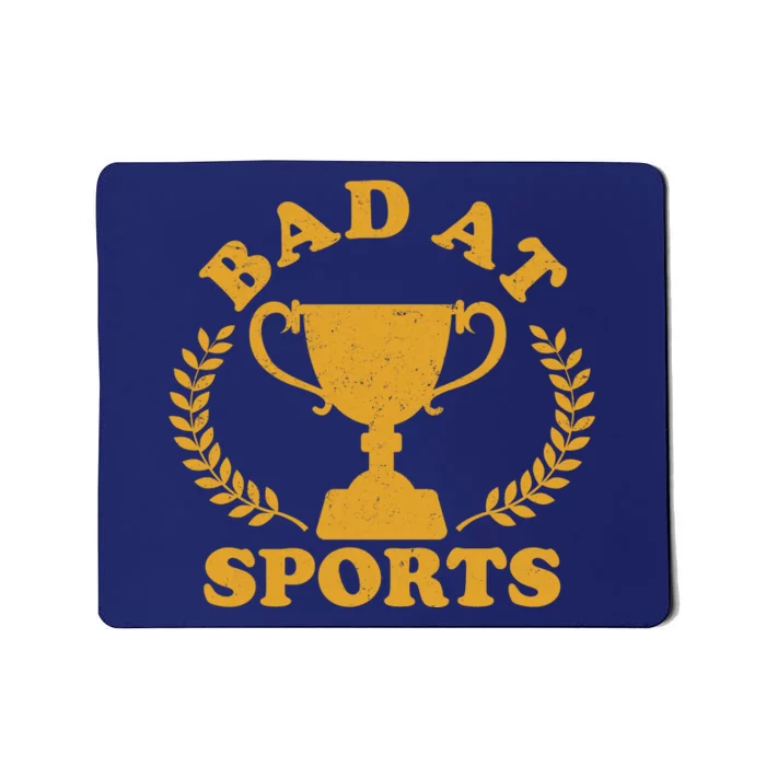 Funny Vintage Bad At Sports Trophy Award Mousepad