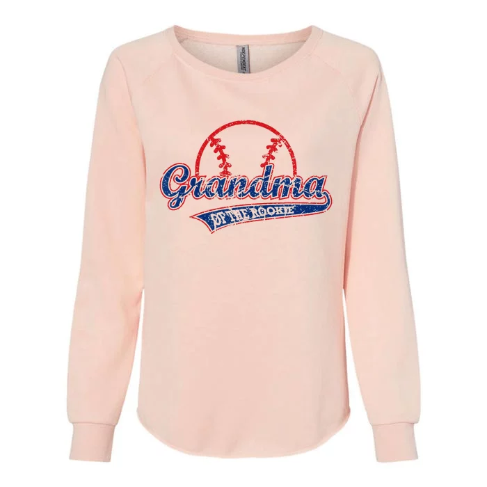 Funny Vintage Baseball Grandma Of The Rookie Womens California Wash Sweatshirt