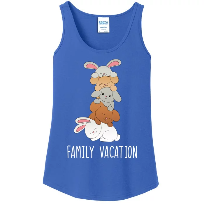 Family Vacation Bunny Vacation Vacay Mode On Rabbit Cute Gift Ladies Essential Tank