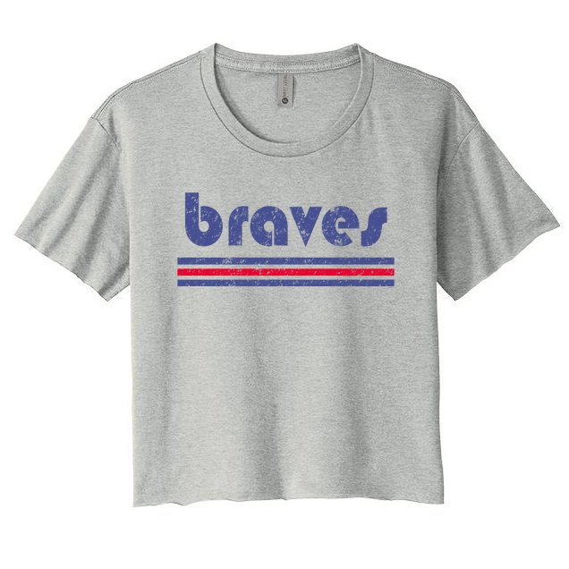 Teeshirtpalace Vintage Braves Retro Three Stripe Weathered Kids T-Shirt