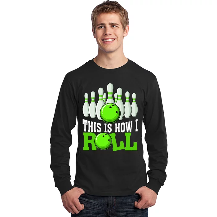 Funny Vintage Bowling Team Bowler Bowling Lover Long Sleeve Shirt