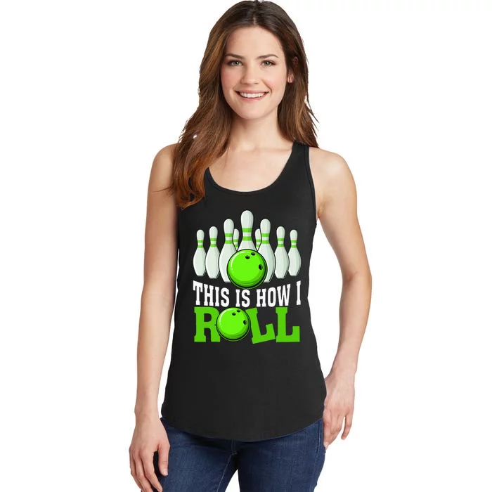 Funny Vintage Bowling Team Bowler Bowling Lover Ladies Essential Tank