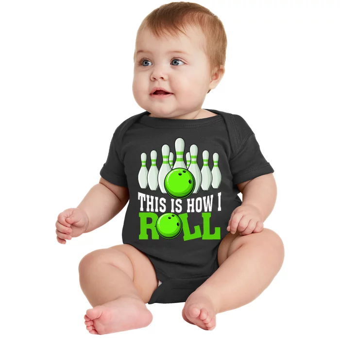 Funny Vintage Bowling Team Bowler Bowling Lover Baby Bodysuit