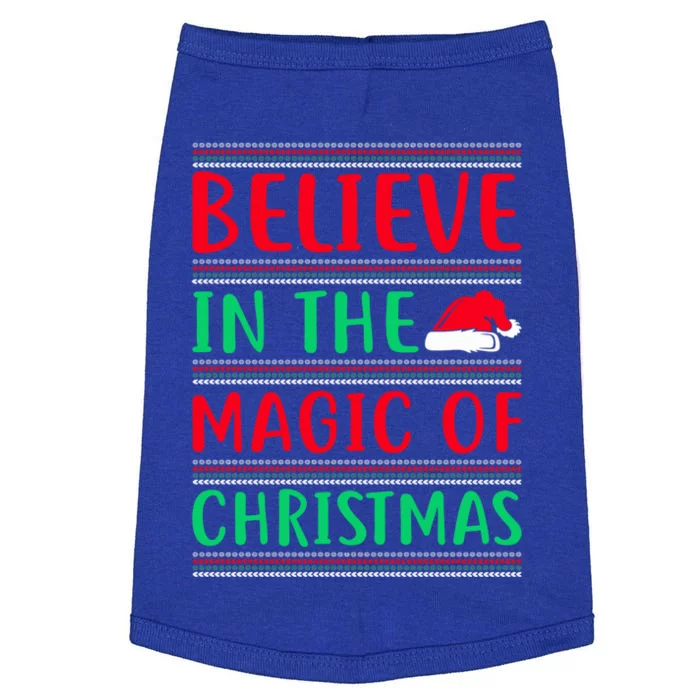 Funny Vintage Believe In The Magic Of Christmas Meaningful Gift Doggie Tank