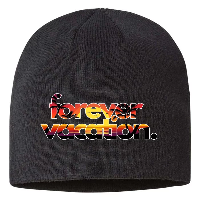 Forever Vacation Beach Sunset Tropical 8 1/2in Sustainable Knit Beanie