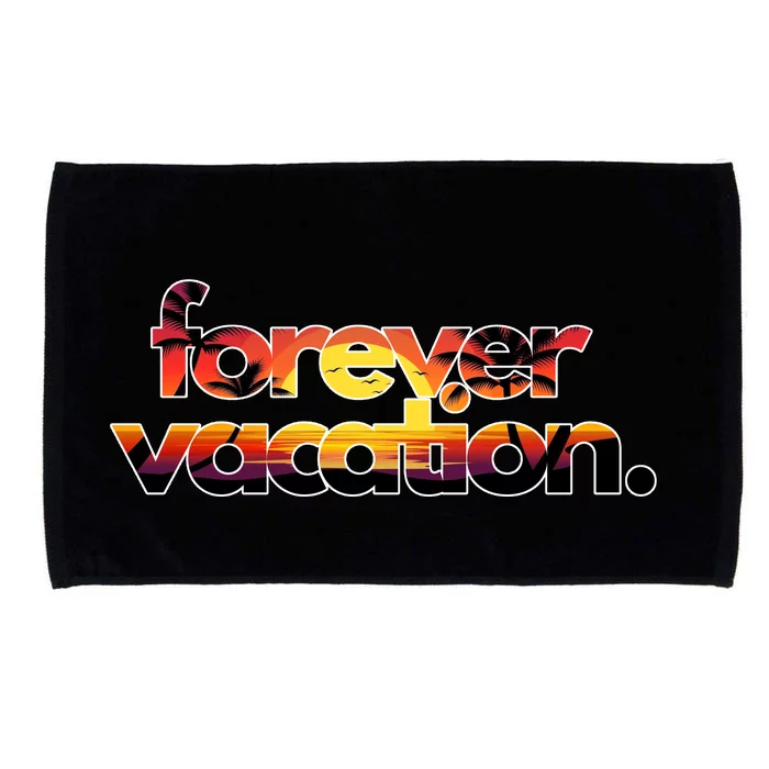 Forever Vacation Beach Sunset Tropical Microfiber Hand Towel