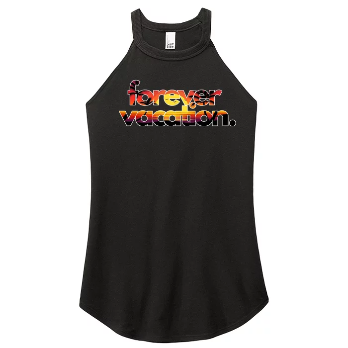 Forever Vacation Beach Sunset Tropical Women’s Perfect Tri Rocker Tank