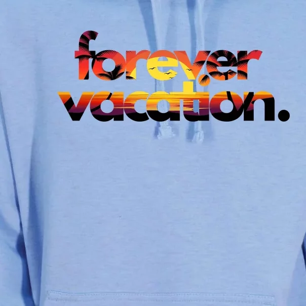 Forever Vacation Beach Sunset Tropical Unisex Surf Hoodie