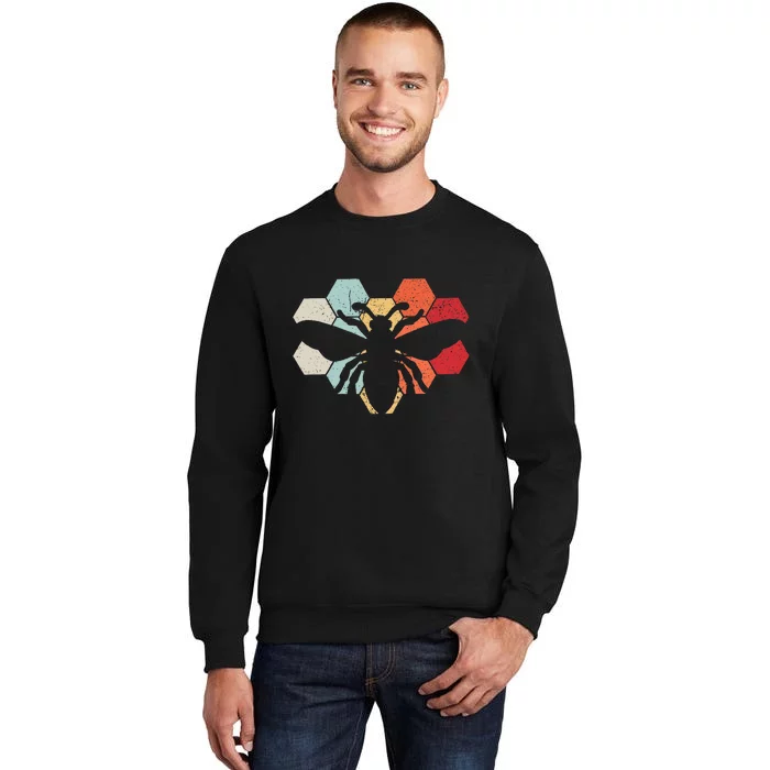 Funny Vintage Bee Art Beekeeping Lovers Tall Sweatshirt