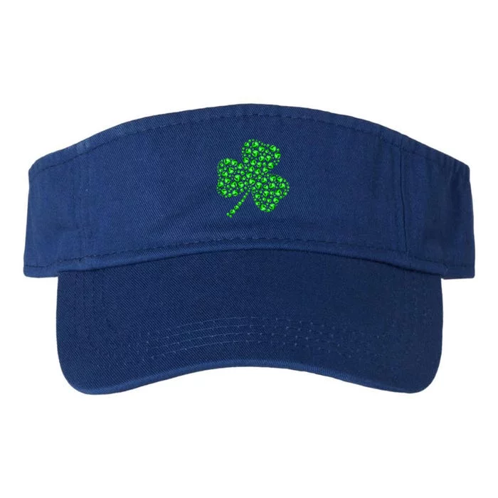 Funny Volleyball Ball Shamrock Clover St Patrick's Day Gift Valucap Bio-Washed Visor