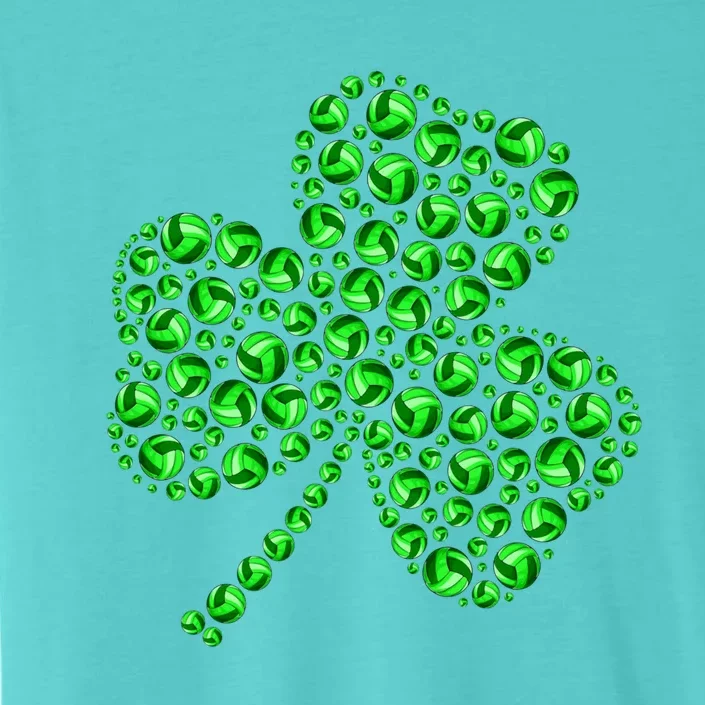 Funny Volleyball Ball Shamrock Clover St Patrick's Day Gift ChromaSoft Performance T-Shirt