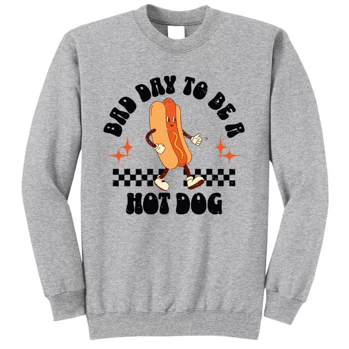 Funny Vintage Bad Day To Be A Hotdog Tall Sweatshirt