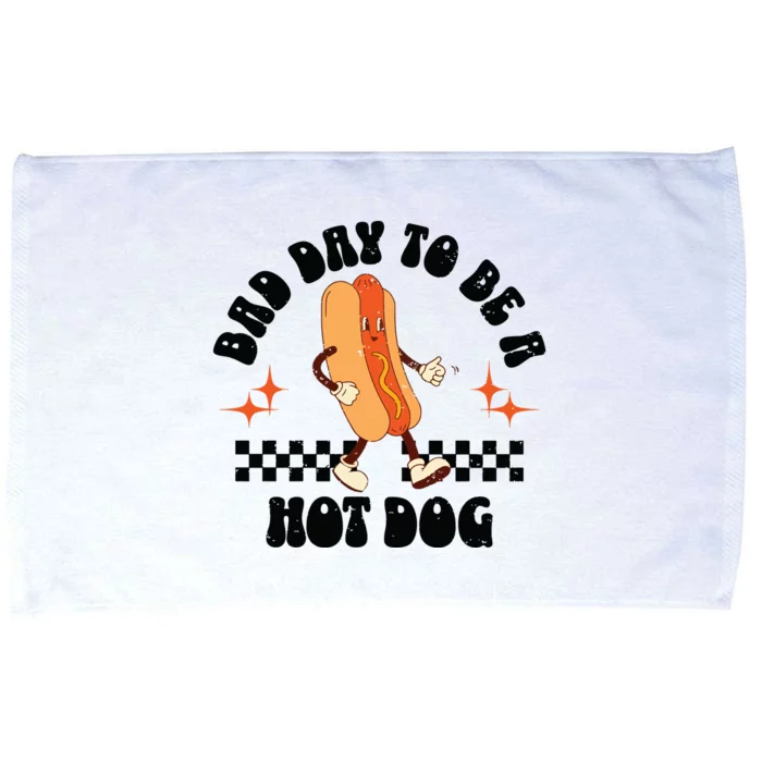 Funny Vintage Bad Day To Be A Hotdog Microfiber Hand Towel