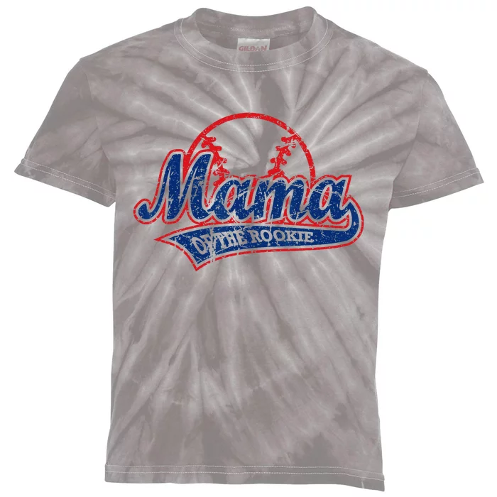 Funny Vintage Baseball Mama Of The Rookie Kids Tie-Dye T-Shirt