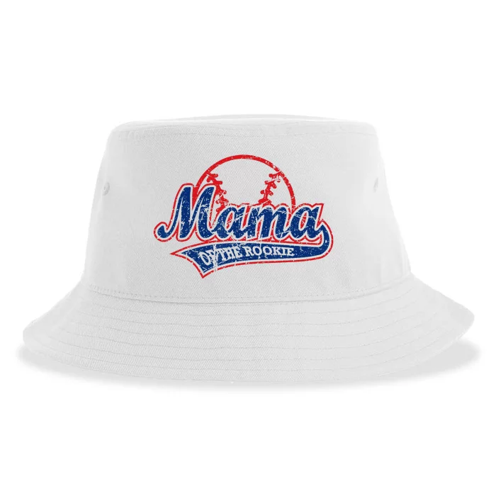 Funny Vintage Baseball Mama Of The Rookie Sustainable Bucket Hat