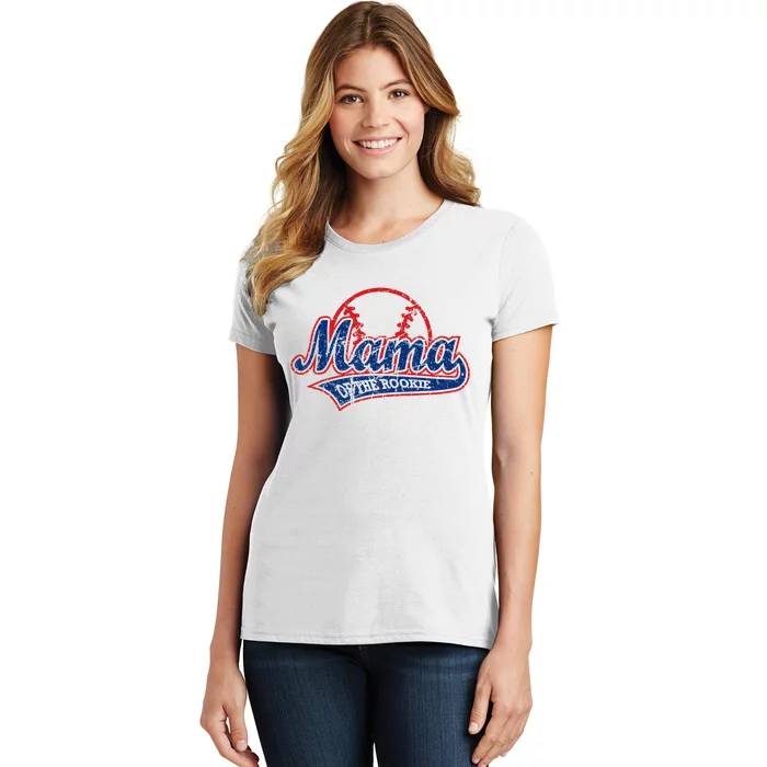 Funny Vintage Baseball Mama Of The Rookie Women's T-Shirt