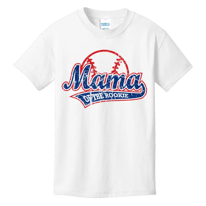 Funny Vintage Baseball Mama Of The Rookie Kids T-Shirt