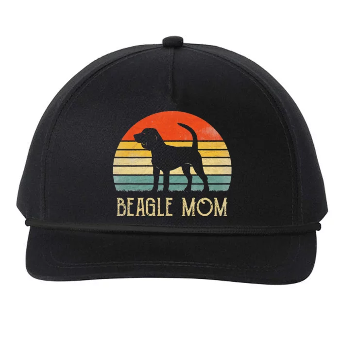 Funny Vintage Beagle Dog Mom Mother Day Gift For Dog Lover Snapback Five-Panel Rope Hat