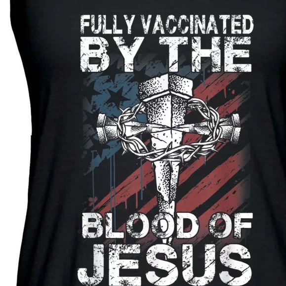 Fully Vaccinated By The Blood Of Jesus Faith Christian Ladies Essential Flowy Tank