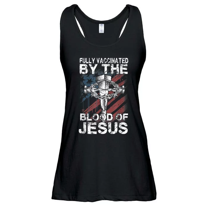 Fully Vaccinated By The Blood Of Jesus Faith Christian Ladies Essential Flowy Tank